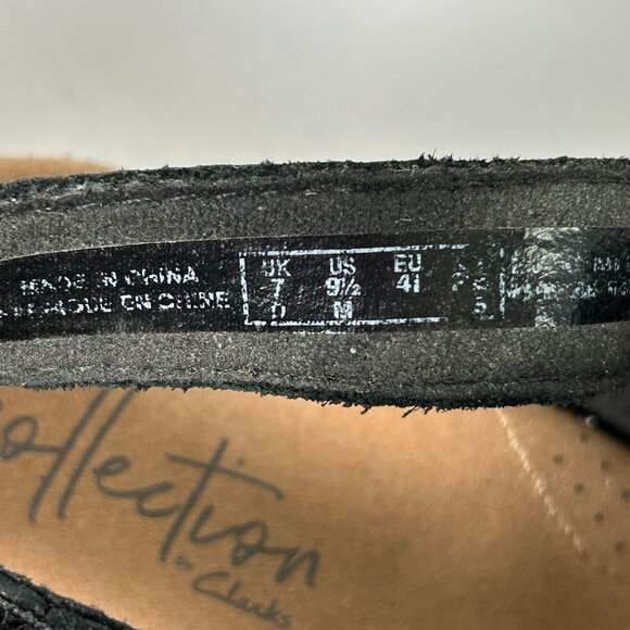 Clarks Collection Sandals Womens Size 9.5 Black Open Toe Ultimate Comfort Shoe - Picture 11 of 12